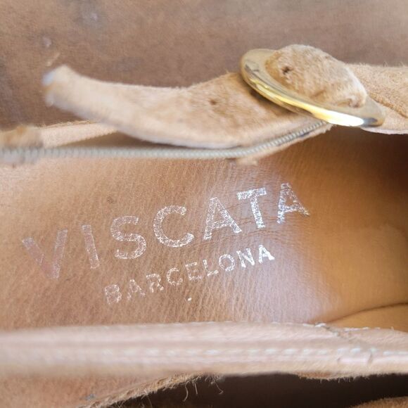 Viscata Barcelona espadrilles tan platform heel slip on shoes womens size EU 40 - Picture 6 of 8